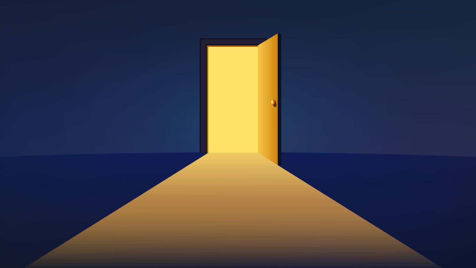 Open door symbolizing exit